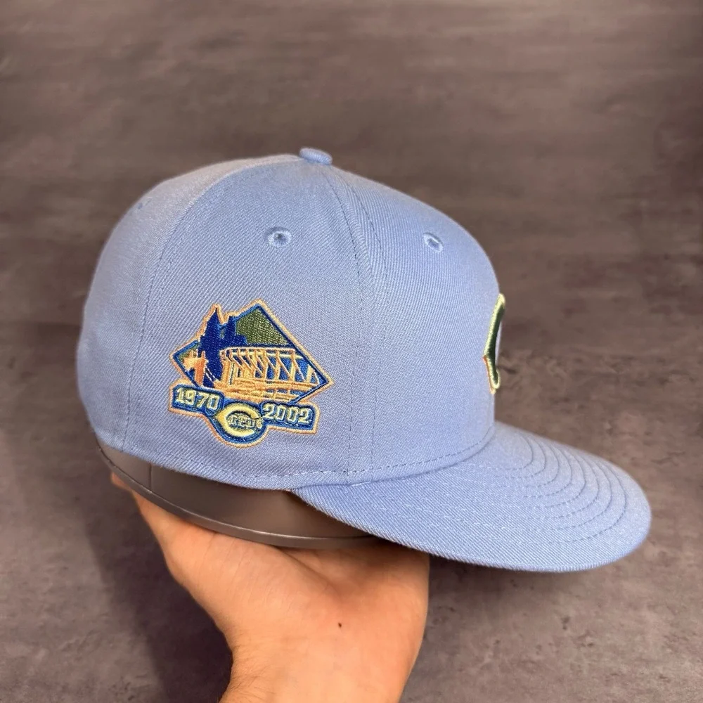 Hat Club Cincinnati Reds New Era‎ Cap 7 1/8 Riverfront Stadium Blue Green Peach